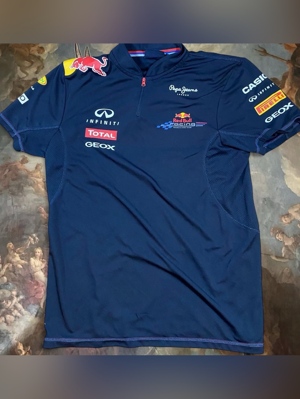 Red Bull Racing Navy Short Sleeve Team Jersey - Pepe Jeans